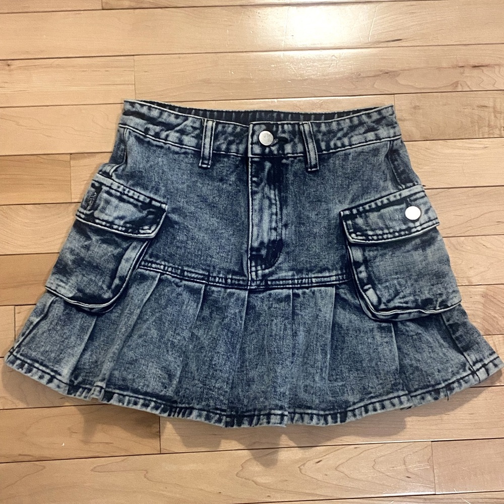 Denim mini skirt. NWOT.